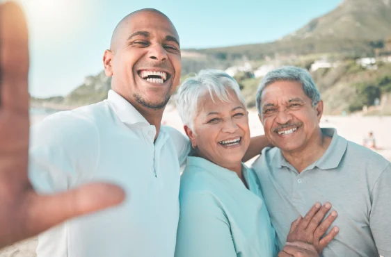 elderly parents with son grateful they have final expense insurance
