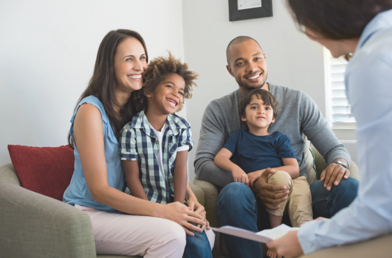 Family spending time together freely, confident in their access to doctors and hospitals with their health insurance plan.