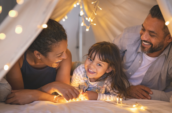 Family spending time together freely, confident in their access to doctors and hospitals with their health insurance plan.